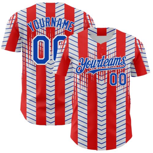 Custom Red Thunder Blue-White Texas Flag Stripe City Edition Authentic Baseball Jersey
