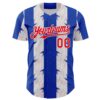 Custom Blue Fire Red-White Texas Flag Stripe City Edition Authentic Baseball Jersey