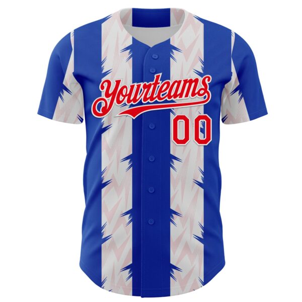 Custom Blue Fire Red-White Texas Flag Stripe City Edition Authentic Baseball Jersey