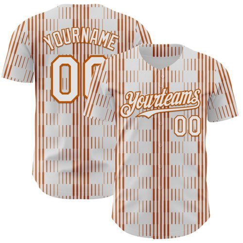 Custom White Texas Orange Texas Flag Stripe City Edition Authentic Baseball Jersey