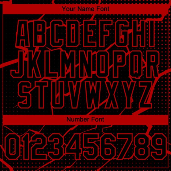 Custom Black Red Lightning Polka Dot Authentic Baseball Jersey