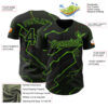 Custom Black Aurora Green Lightning Polka Dot Authentic Baseball Jersey