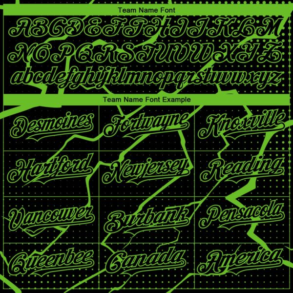 Custom Black Aurora Green Lightning Polka Dot Authentic Baseball Jersey