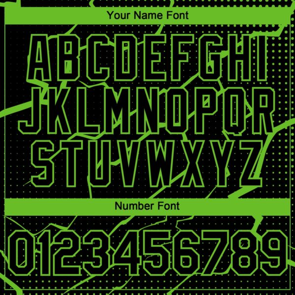 Custom Black Aurora Green Lightning Polka Dot Authentic Baseball Jersey