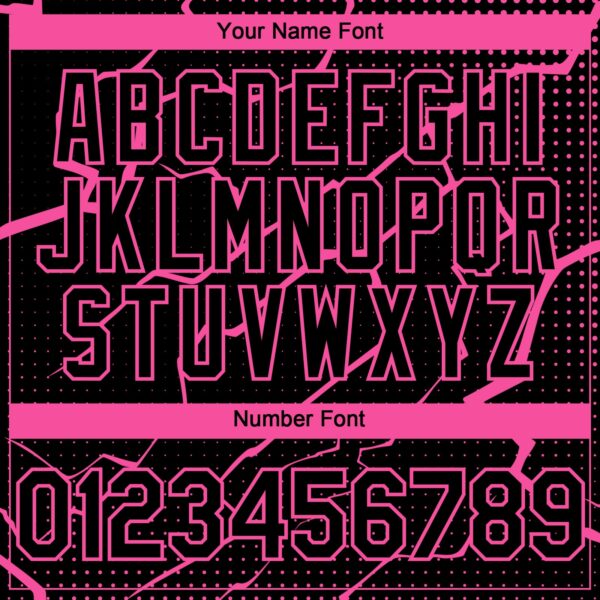 Custom Black Pink Lightning Polka Dot Authentic Baseball Jersey