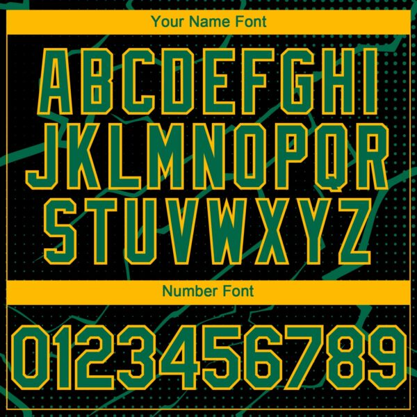 Custom Black Kelly Green-Gold Lightning Polka Dot Authentic Baseball Jersey