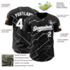 Custom Black White-Gray Lightning Polka Dot Authentic Baseball Jersey