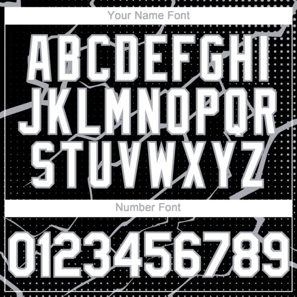 Custom Black White-Gray Lightning Polka Dot Authentic Baseball Jersey