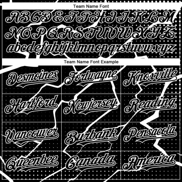 Custom Black White Lightning Polka Dot Authentic Baseball Jersey