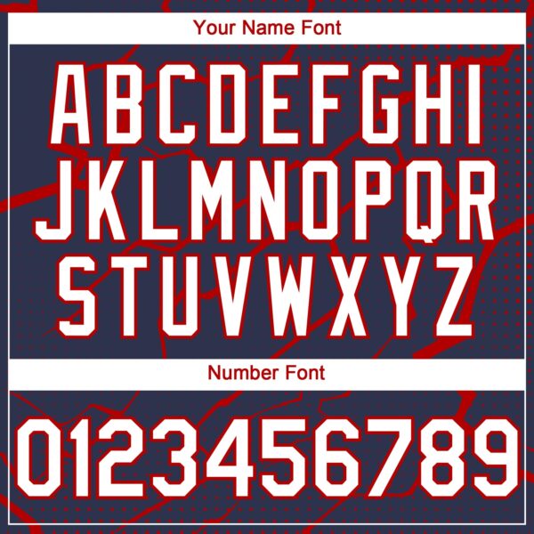 Custom Navy White-Red Lightning Polka Dot Authentic Baseball Jersey