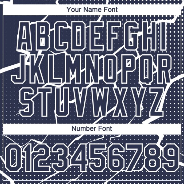 Custom Navy White Lightning Polka Dot Authentic Baseball Jersey