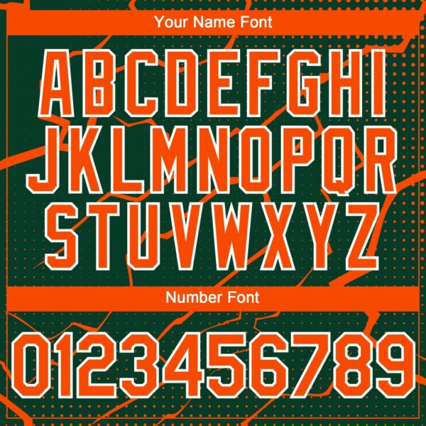 Custom Green Orange-White Lightning Polka Dot Authentic Baseball Jersey