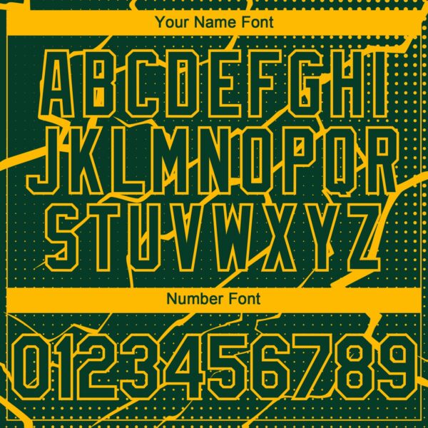 Custom Green Gold Lightning Polka Dot Authentic Baseball Jersey