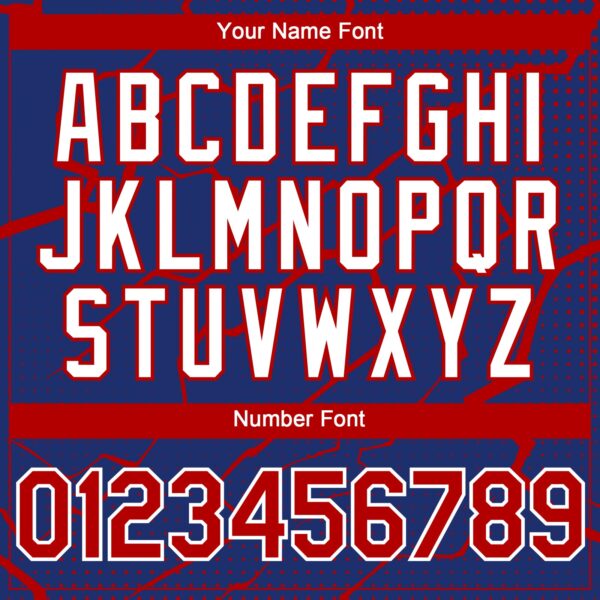 Custom Royal Red-White Lightning Polka Dot Authentic Baseball Jersey