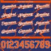 Custom Royal Orange-White Lightning Polka Dot Authentic Baseball Jersey