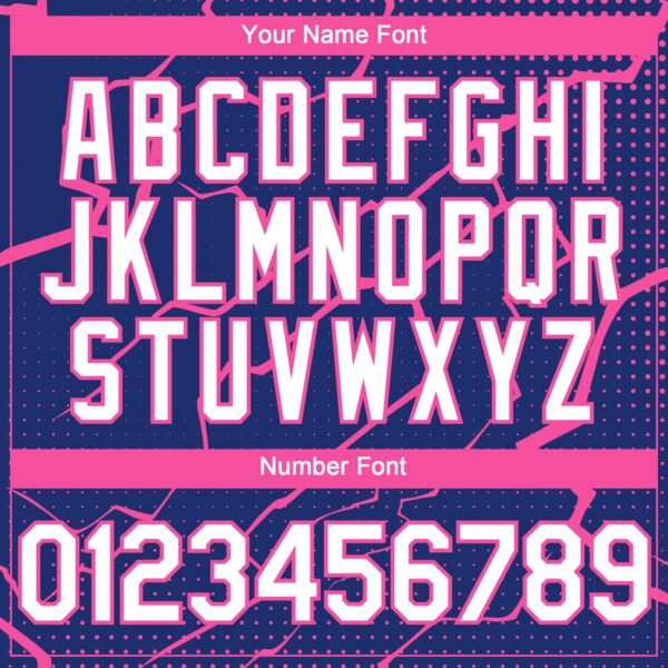 Custom Royal White-Pink Lightning Polka Dot Authentic Baseball Jersey