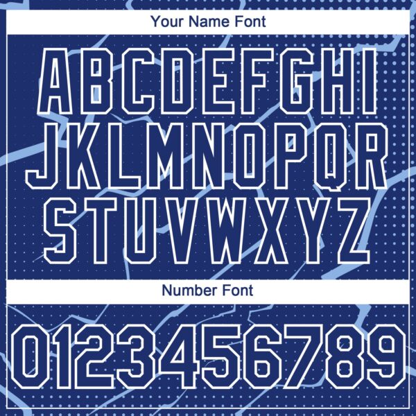 Custom Royal Light Blue-White Lightning Polka Dot Authentic Baseball Jersey