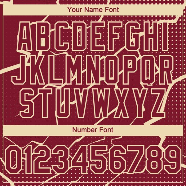 Custom Crimson Cream Lightning Polka Dot Authentic Baseball Jersey