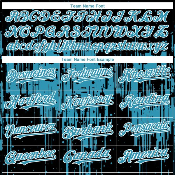 Custom Black Panther Blue-White Dripping Splatter Paint Authentic Baseball Jersey