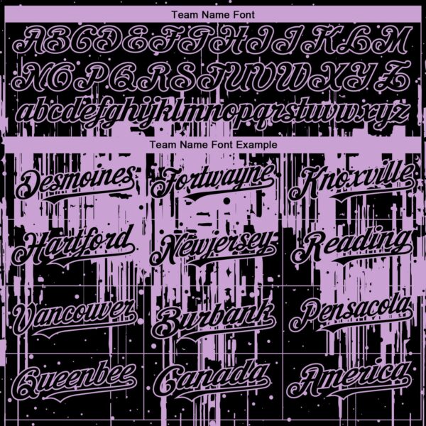 Custom Black Light Purple Dripping Splatter Paint Authentic Baseball Jersey