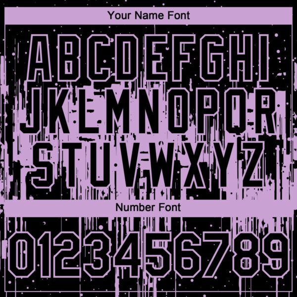 Custom Black Light Purple Dripping Splatter Paint Authentic Baseball Jersey