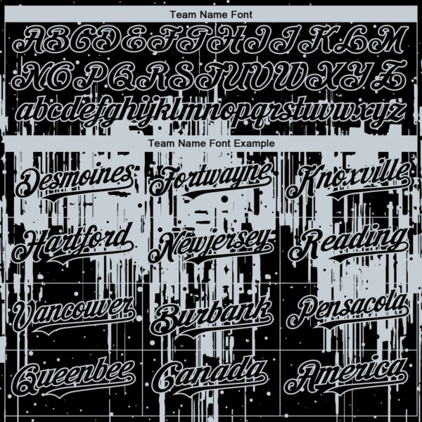 Custom Black Silver Dripping Splatter Paint Authentic Baseball Jersey