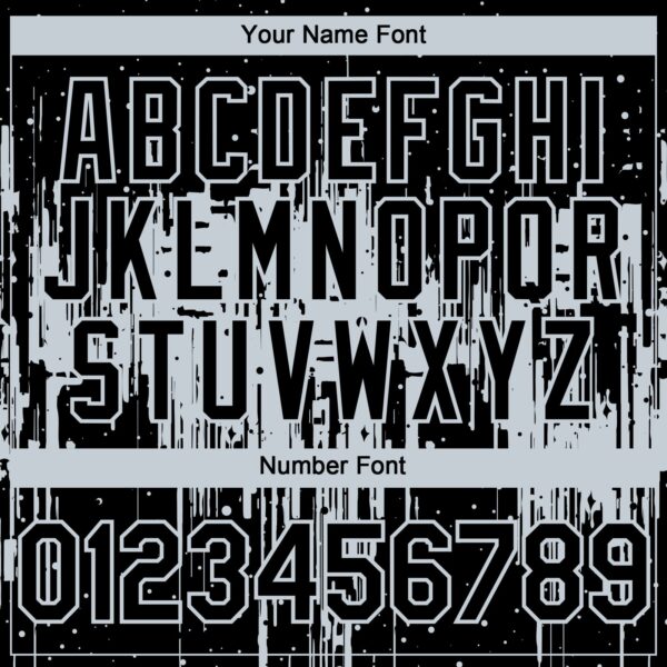 Custom Black Silver Dripping Splatter Paint Authentic Baseball Jersey