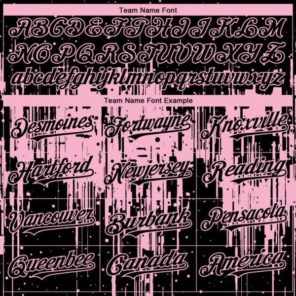 Custom Black Light Pink Dripping Splatter Paint Authentic Baseball Jersey