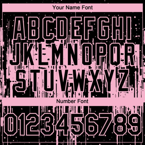 Custom Black Light Pink Dripping Splatter Paint Authentic Baseball Jersey