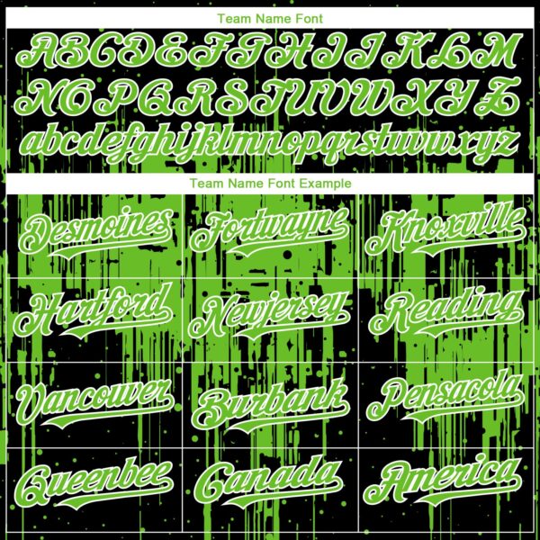 Custom Black Aurora Green-White Dripping Splatter Paint Authentic Baseball Jersey