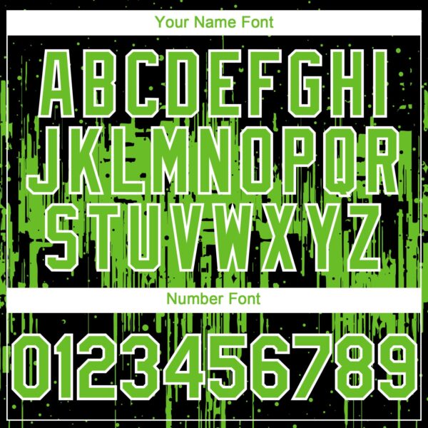 Custom Black Aurora Green-White Dripping Splatter Paint Authentic Baseball Jersey