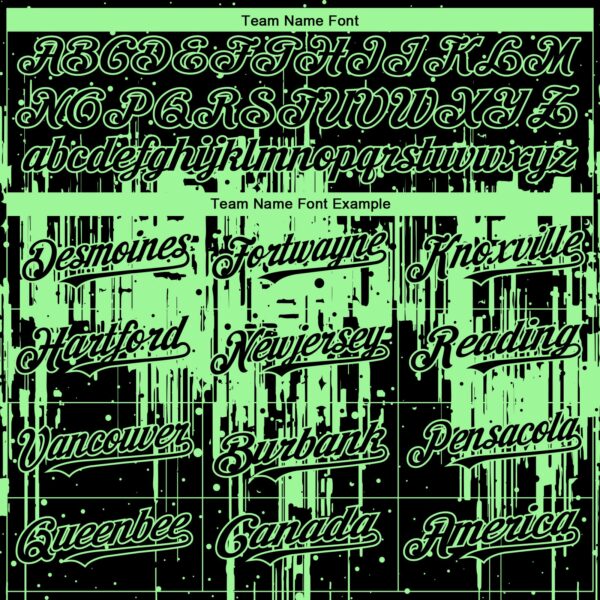 Custom Black Pea Green Dripping Splatter Paint Authentic Baseball Jersey