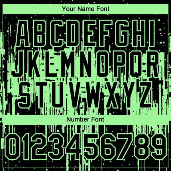 Custom Black Pea Green Dripping Splatter Paint Authentic Baseball Jersey