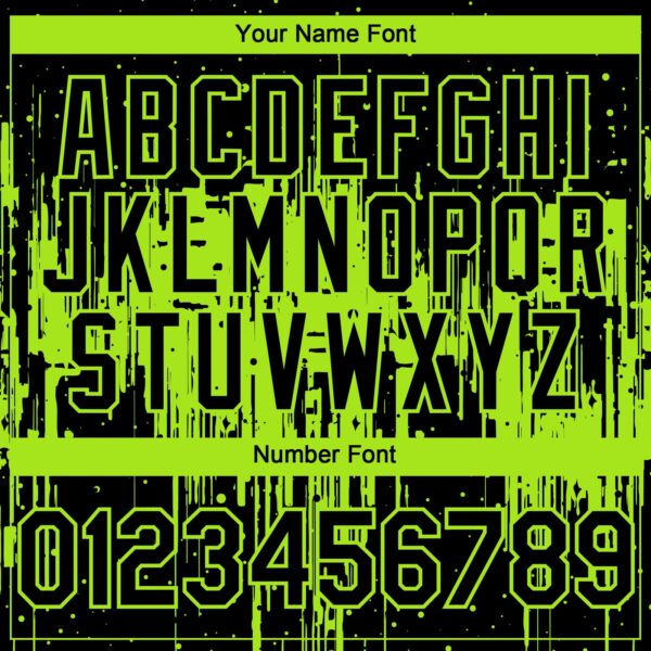 Custom Black Neon Green Dripping Splatter Paint Authentic Baseball Jersey