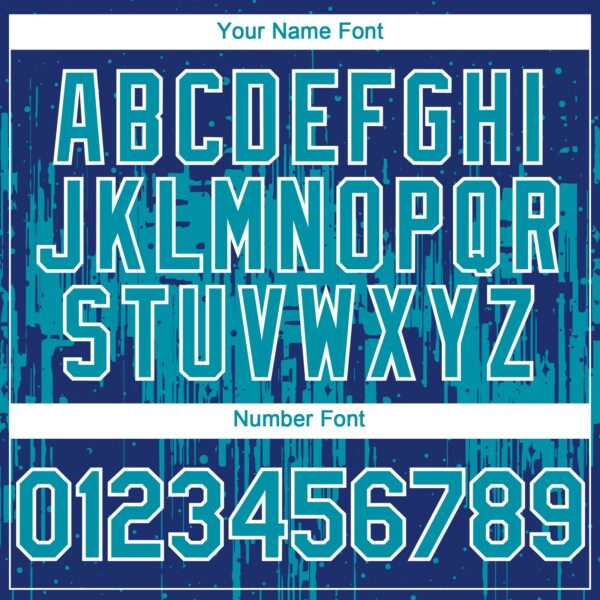 Custom Royal Teal-White Dripping Splatter Paint Authentic Baseball Jersey