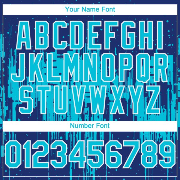 Custom Royal Lakes Blue-White Dripping Splatter Paint Authentic Baseball Jersey