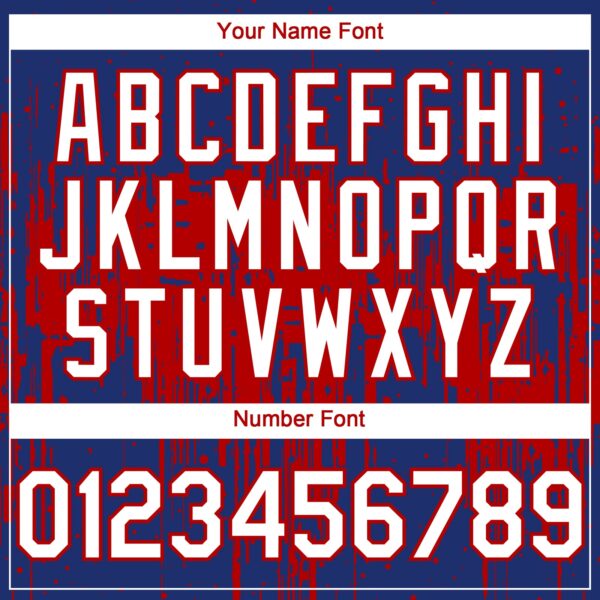 Custom Royal White-Red Dripping Splatter Paint Authentic Baseball Jersey