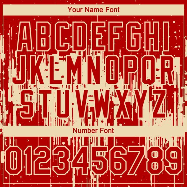 Custom Red Cream Dripping Splatter Paint Authentic Baseball Jersey