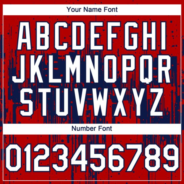 Custom Red White-Navy Dripping Splatter Paint Authentic Baseball Jersey