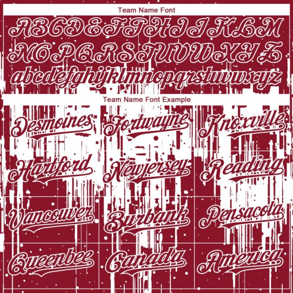 Custom Crimson White Dripping Splatter Paint Authentic Baseball Jersey