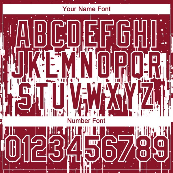 Custom Crimson White Dripping Splatter Paint Authentic Baseball Jersey