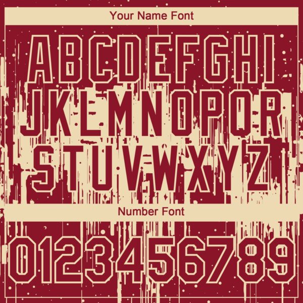 Custom Crimson Cream Dripping Splatter Paint Authentic Baseball Jersey