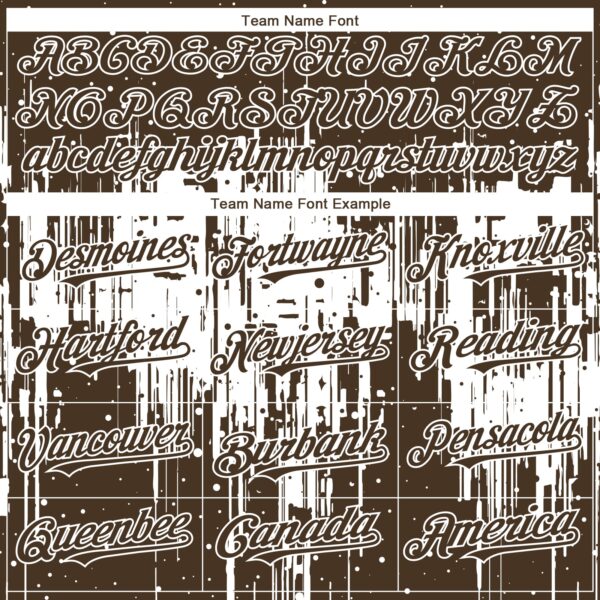 Custom Brown White Dripping Splatter Paint Authentic Baseball Jersey