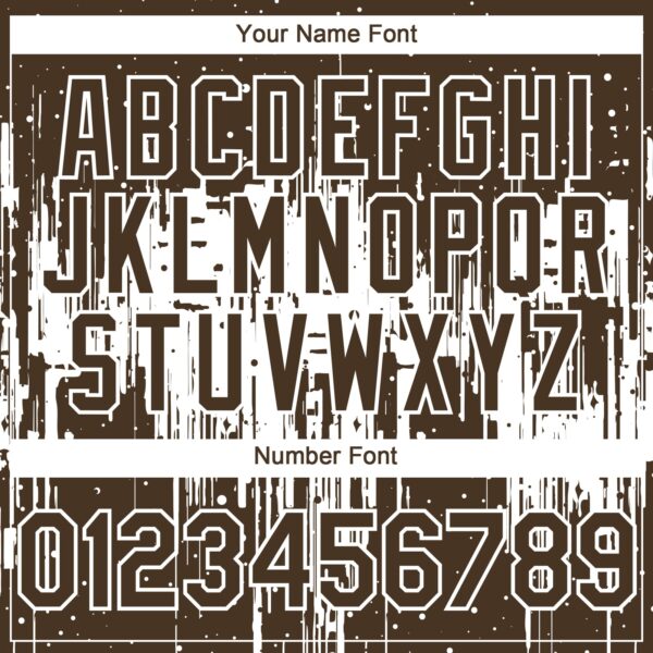 Custom Brown White Dripping Splatter Paint Authentic Baseball Jersey