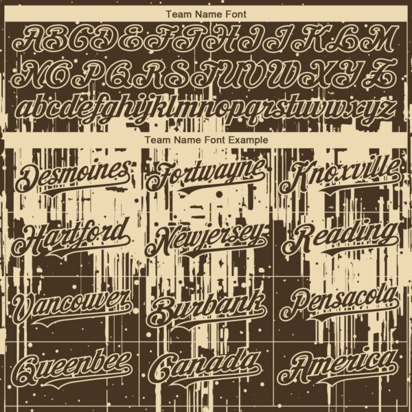 Custom Brown Cream Dripping Splatter Paint Authentic Baseball Jersey