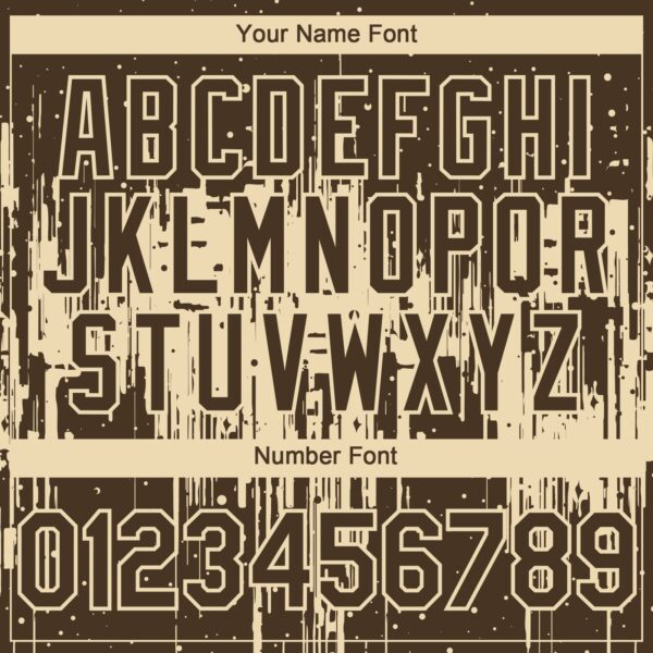 Custom Brown Cream Dripping Splatter Paint Authentic Baseball Jersey