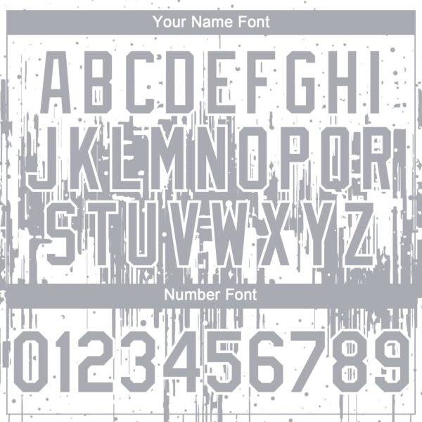 Custom White Gray Dripping Splatter Paint Authentic Baseball Jersey