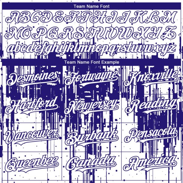 Custom White Dark Purple Dripping Splatter Paint Authentic Baseball Jersey