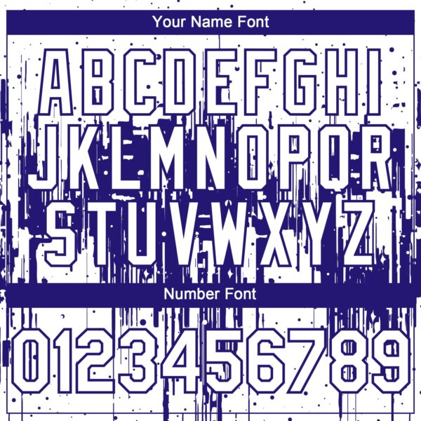 Custom White Dark Purple Dripping Splatter Paint Authentic Baseball Jersey