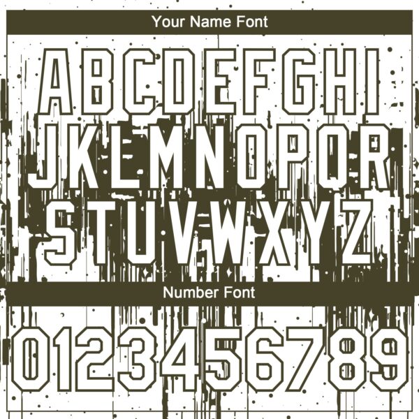 Custom White Olive Dripping Splatter Paint Authentic Baseball Jersey